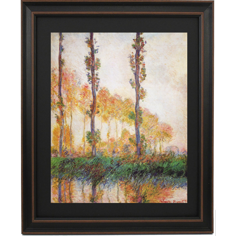 Peupliers, automne par Claude Monet, H 24 po x l 21 po
