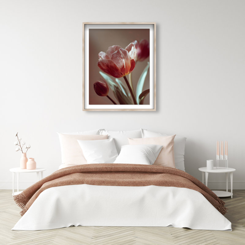 Muse of Spring Framed Graphic Art, 37.5"H x 31.5"W, Natural Oak Shadowbox
