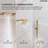  LED Bluetooth Music Thermostatic Rain Shower System with Dual Shower Heads and Handheld Sprayer-95462209