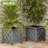  Lattice Planter Box 2-Pack, Gray-780554352