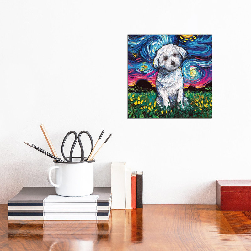 Maltese Night by Aja Trier - Wrapped Canvas Print, 30.48 cm H x 30.48 cm W