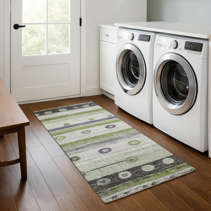 Premium Machine Washable Millbrook AMF1964 Stripes Rug, Runner 2'3" x 7'6"