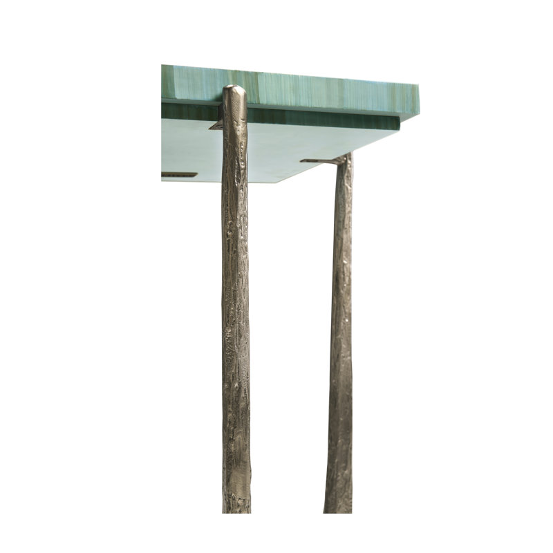 Water Seaglass Martini Table, 24" H x 14" W x 14" D