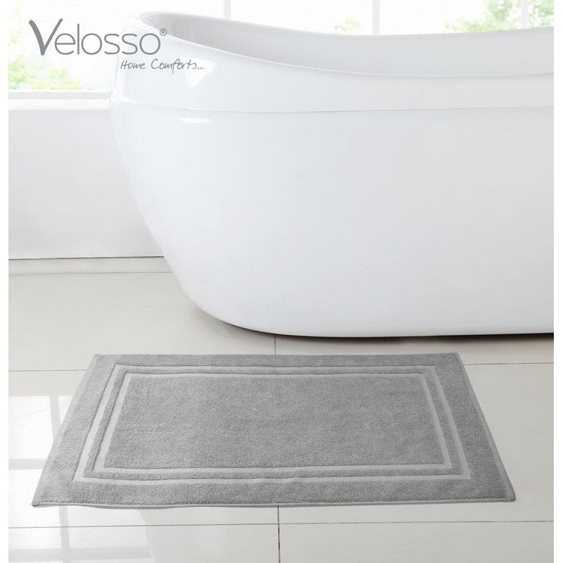 Alysun Cotton Hotel Bath Mat, Grey