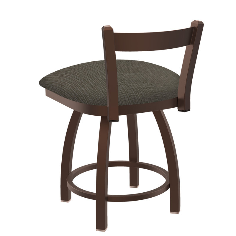 Tabouret de coiffeuse en métal Catalina, Tissu - graphique calice, Bronze