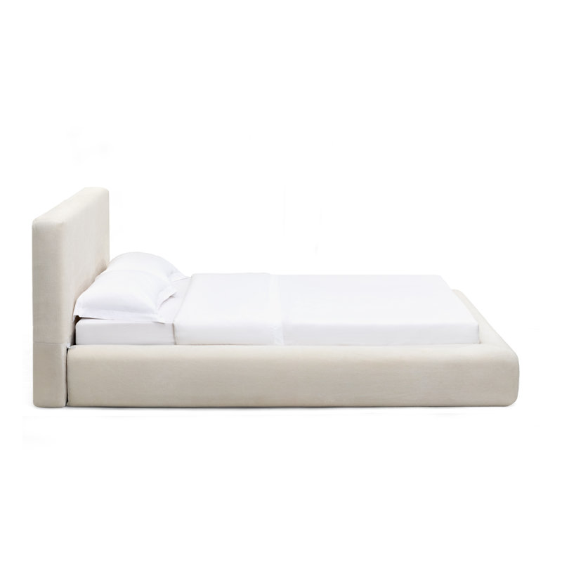 Luxurious Cloudsoft Bouclé Compressed Upholstered Platform Bed, Queen