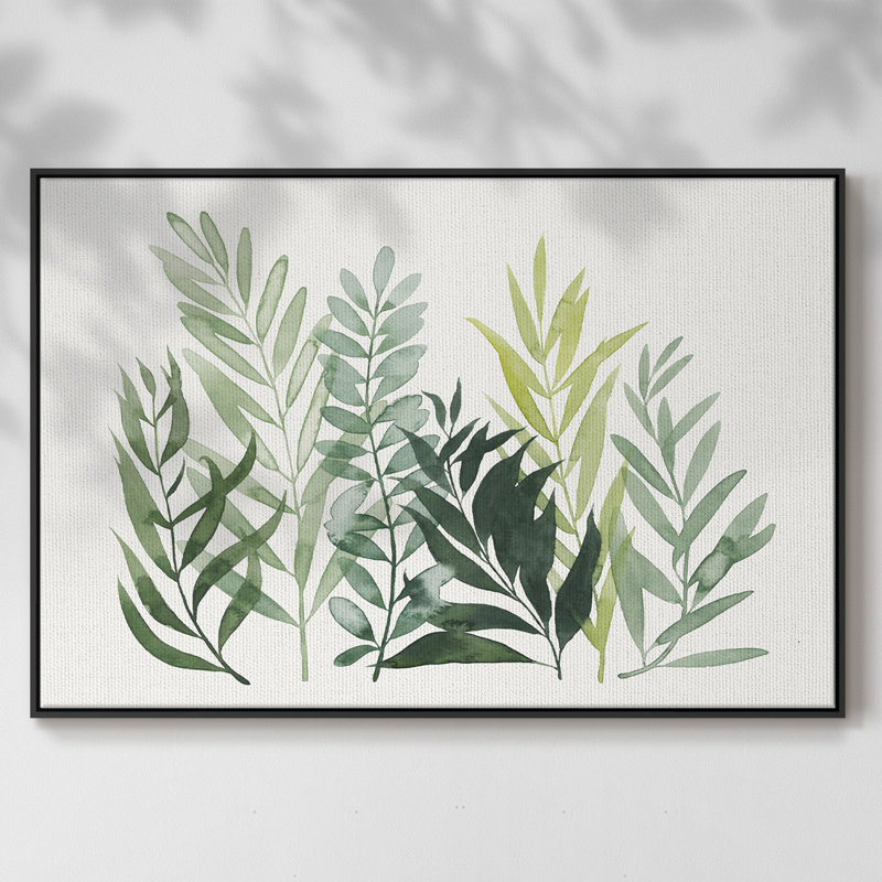 Vert Volunteers II, reproduction d'art sur toile, H 27 po x l 41 po x P 2 po, Toile avec cadre flottant noir