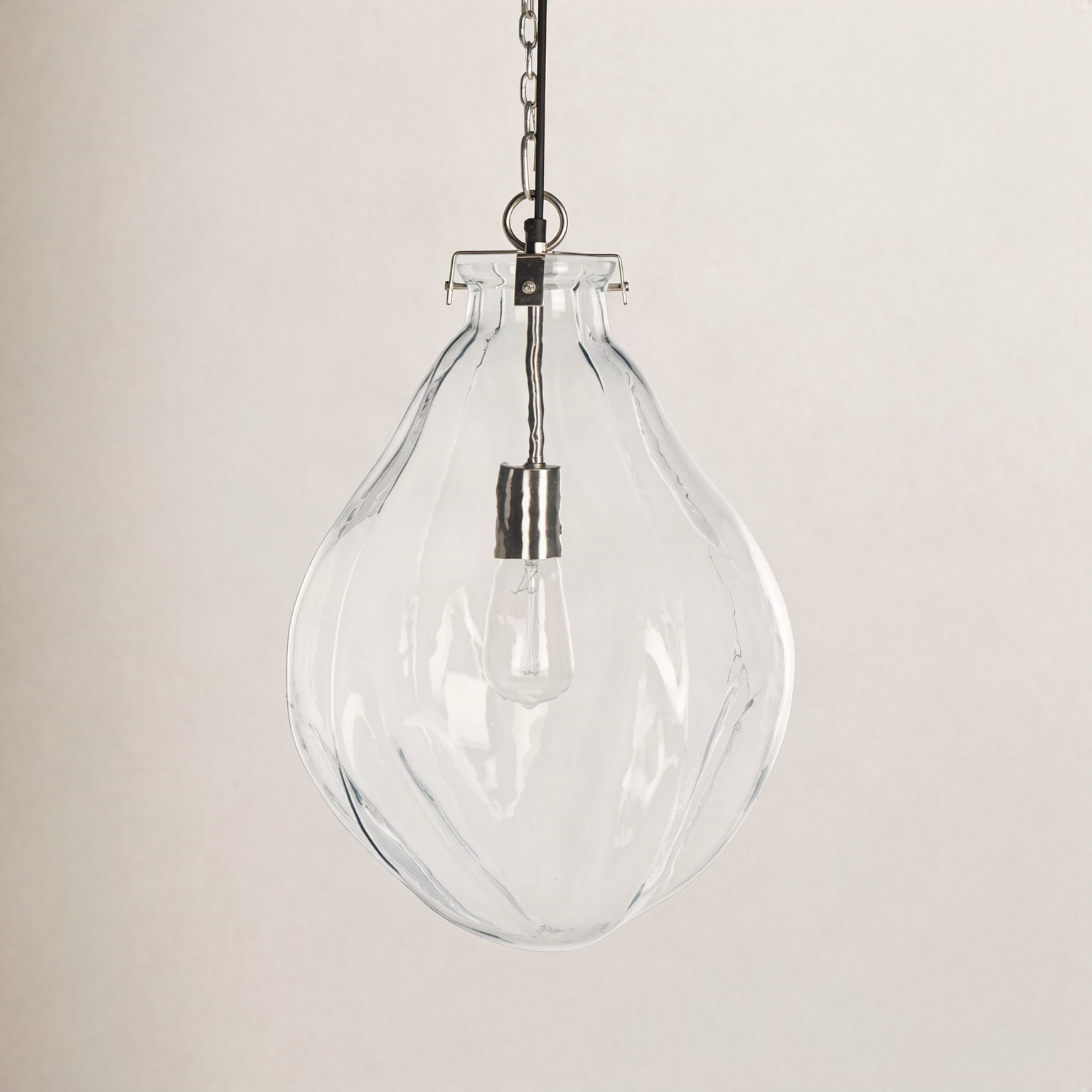 Vesta Single Light Glass Dimmable Pendant