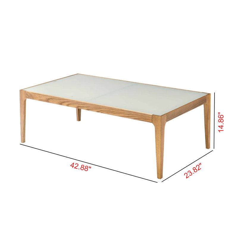 Table basse Fallon en verre givré naturel et gris Fallon