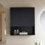 Armoire de salle de bain murale rayée Tobi de 26 po avec portes, tablette et compartiment de rangement ouvert au-dessus de la toilette -2126505508