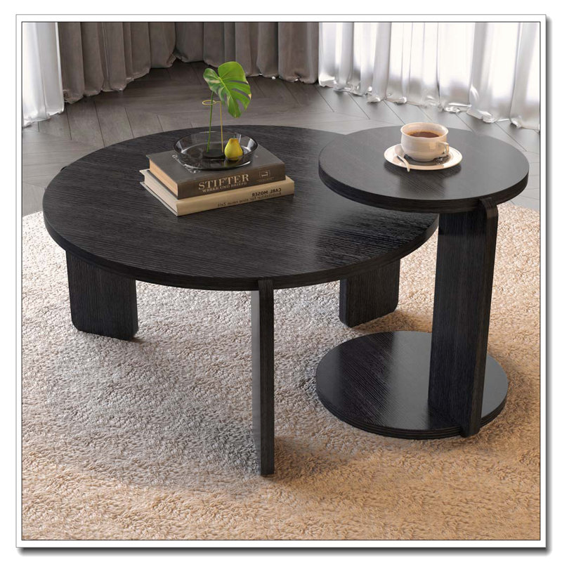 Table basse 32,68 pouces, Noir
