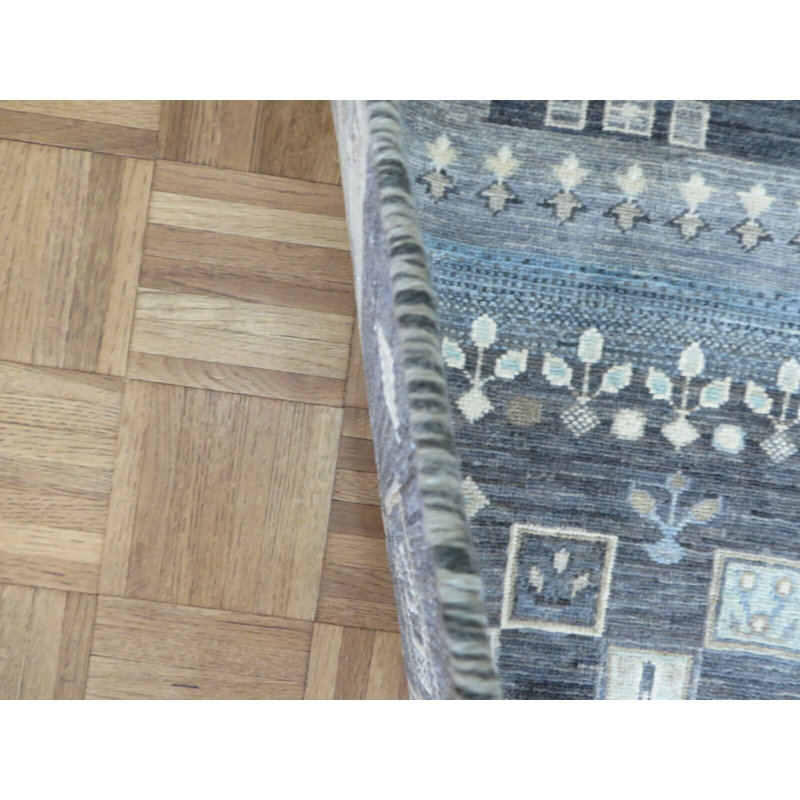 Tapis oriental multicolore Gabbeh Peshawar noué à la main 5 pi 7 po x 7 pi 10 po F552C964B7174957B331B10CAA2EAAE6
