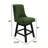 Swivel Counter Height Barstools Green Seat In Espresso Finish, Set of 2-1528874368-1528874428