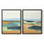 Impression encadrée turquoise et orange I-Premium - prête à être accrochée - aucun clou requis - aucun clou requis-108020232-108020240