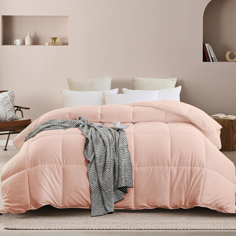 Édredon en duvet synthétique toutes saisons, Lit simple, Rose