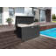 Biohort LeisureTime 120 52.75" L x 24.4" W x 27.9" H  Water Resistant Metal Galvanized Steel Deck Box with Lock and Soft Close Hydraulic Lift Dark Grey-109482210-109482202