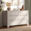 Commode Pura 55'' à 6 tiroirs avec grand espace de rangement, chêne clair-17444746