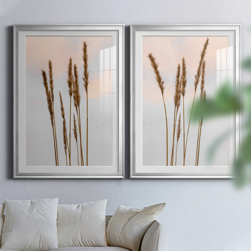 Danita Delimont - ensemble de 2 reproductions de photos, H 26,5 po x l 73 po x P 1,5 po, Papier avec cadre argenté, Blanc