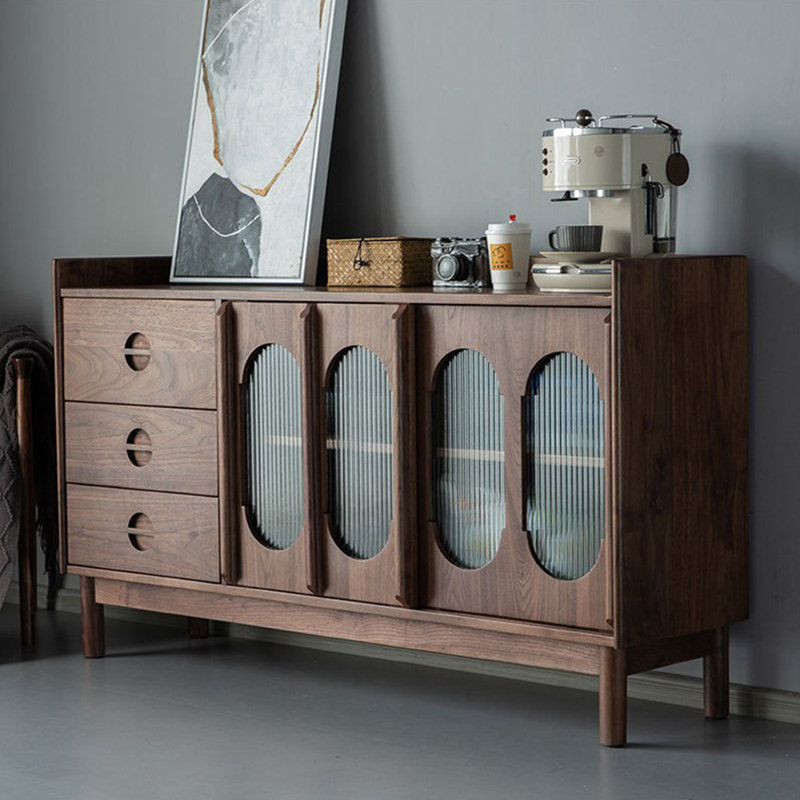 Armoire d'appoint elliptique en verre Simple