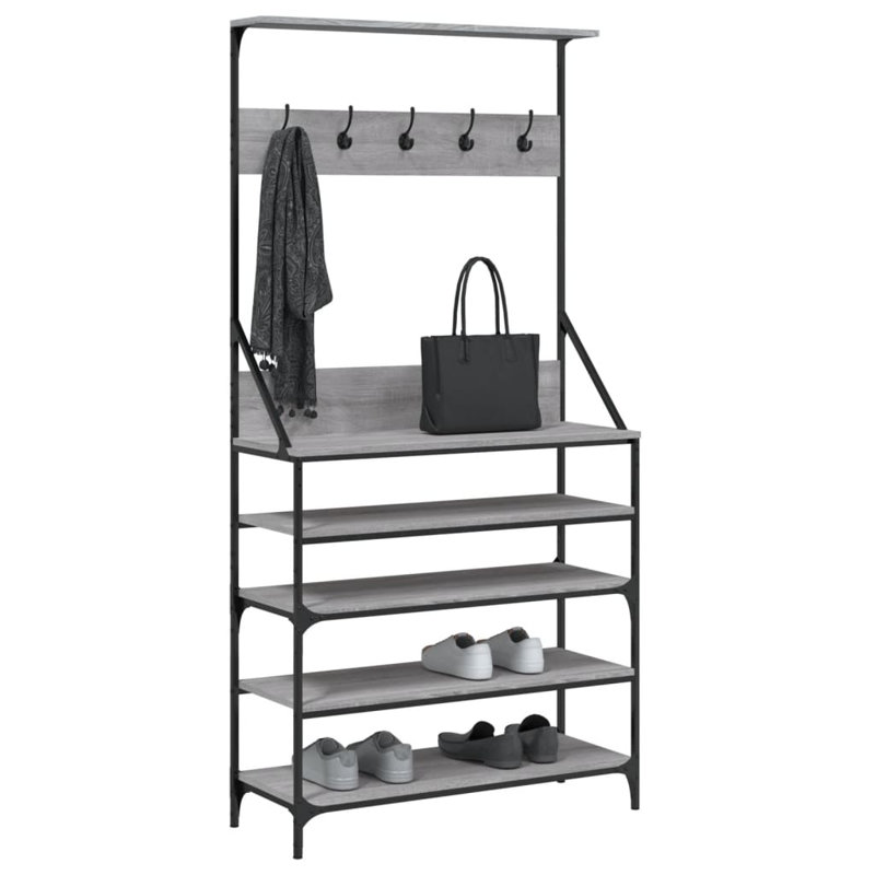 Adylinn 90cm Clothing Rack, Grey Sonoma