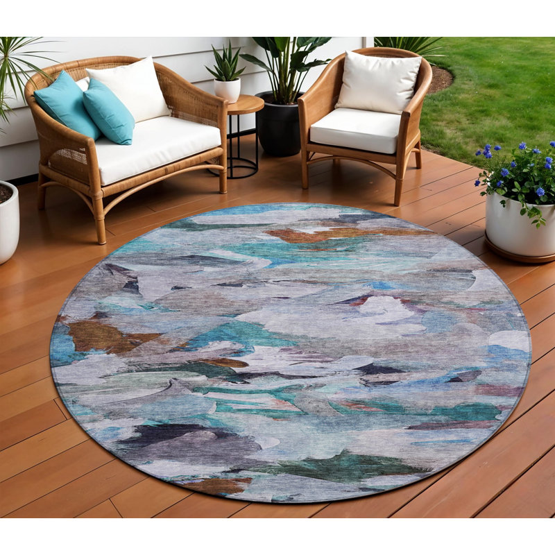 Tapis d'intérieur rond 8 po