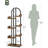 Corner Bookshelf, Curved 6-Tier Bookcase with Anti-Tip Kit, Adjustable Feet and Staggered Shelves