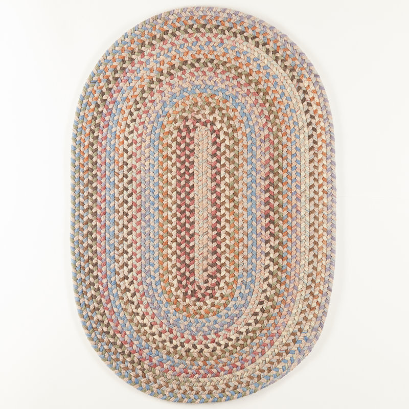 Elberta Wool Chevron Indoor Rug, Oval 3' x 5'