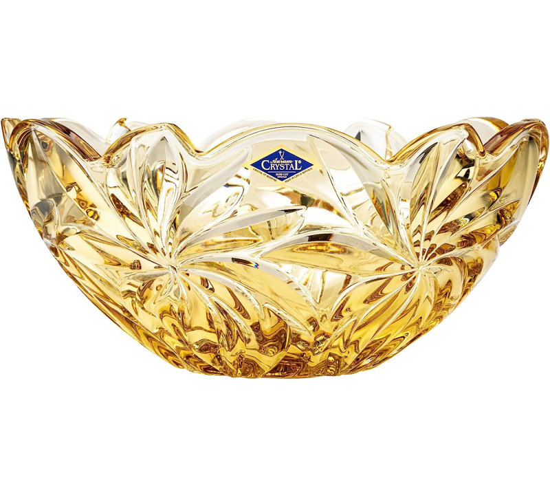 Bol décoratif en cristal, Ambre