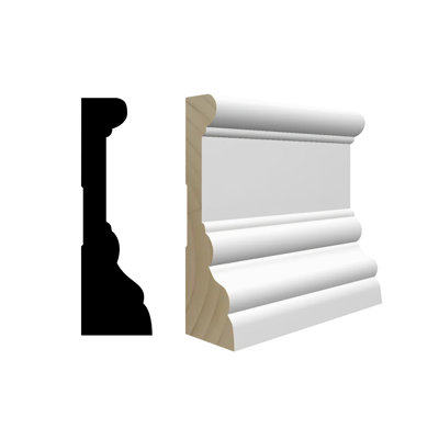 3.25'' H x 99'' W x 1'' D  Primed Finger-Joined Pine Casing Molding 1-Pieces 8 ft. Total
