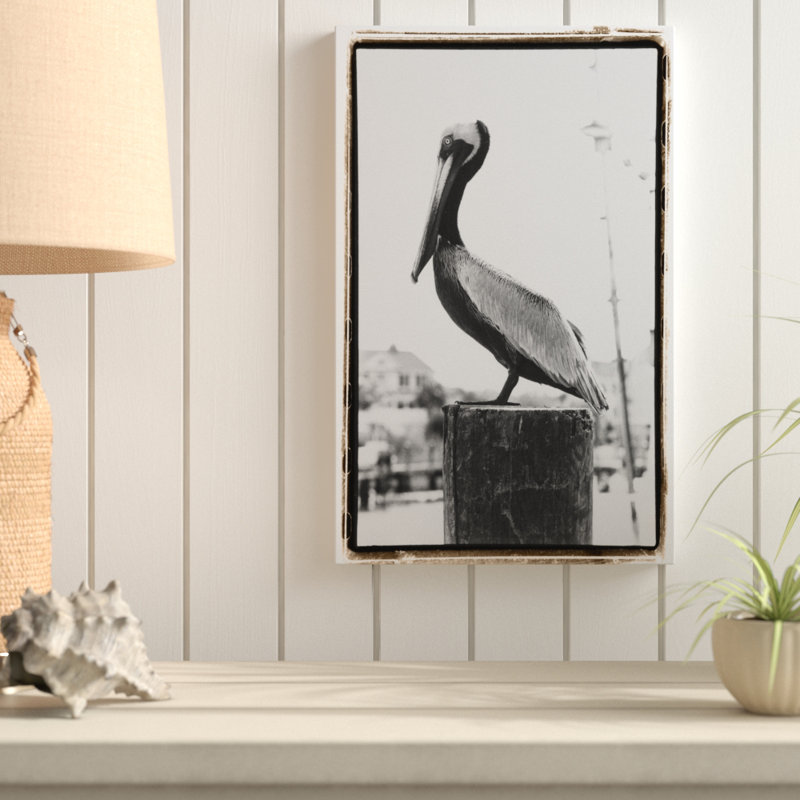 « pelican perché », reproduction de photo sur toile, H 19 po x l 12 po x P 2 po