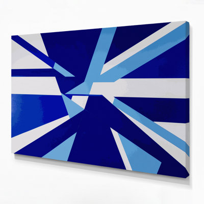 Hard Edge 35 Blue Canvas Wall Art