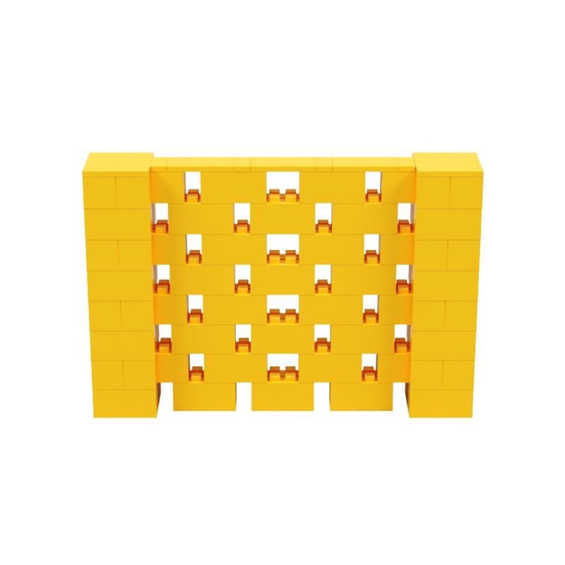 Ensemble mural 4 po de haut Everblock, Jaune, 72"