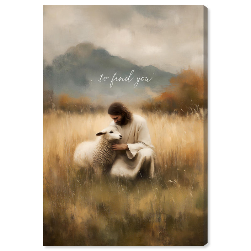 Toile imprimée « Agneau trouvé », verset chrétien, par Art Remedy, montée sur châssis, 24 x 36 pouces, H 36 po x l 24 po