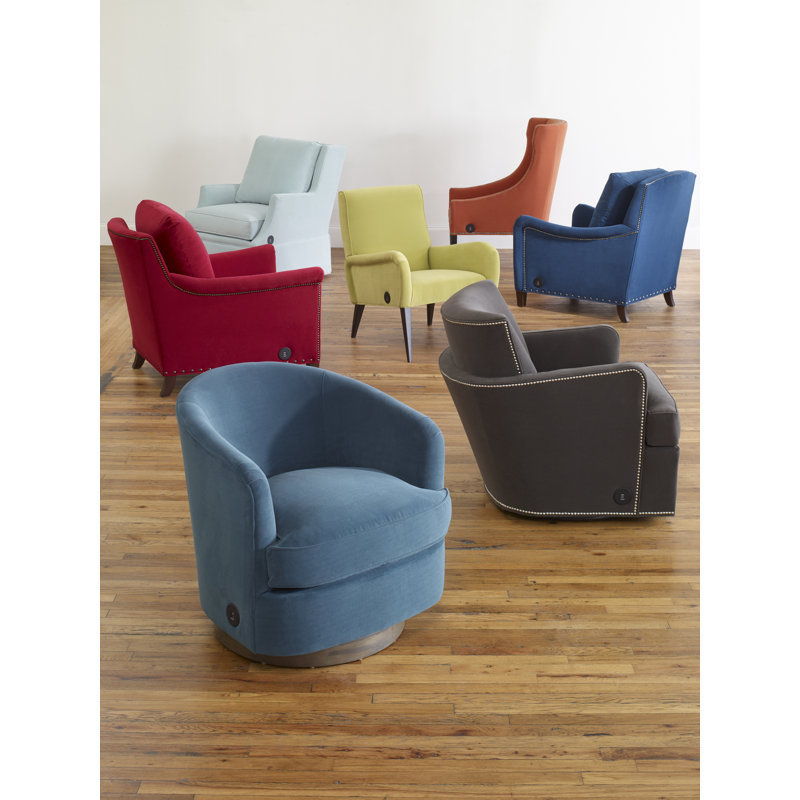Blaire 28.5" W Swivel Armchair, 7608 Cream