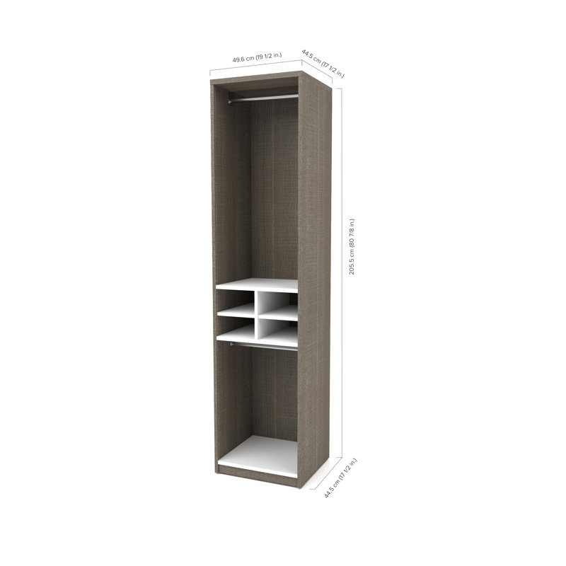 Ensembles d'armoires de rangement pour garde-robe l 39 po Osterman, Écorce gris