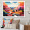 «Fantasy Food In Colorful Meadow 1», art mural prairie