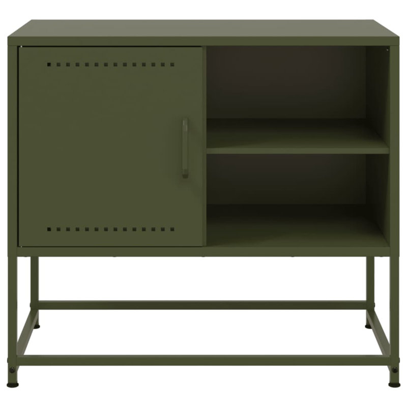 Akasia Unfinished TV Stand for TVs up to 24", Highgloss Sand Grey, 60.5cm H x 68cm W x 39cm D