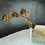 Robinet de lavabo mural avec drain escamotable (sans trop-plein)-110359099