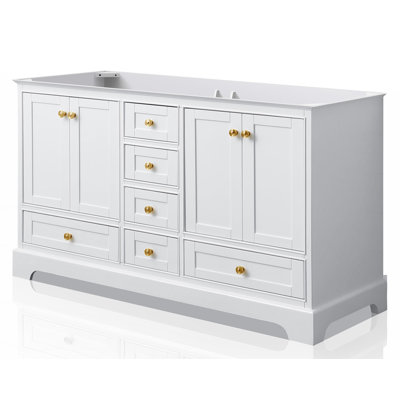 Audrey 59'' W Double Bathroom Vanity Base