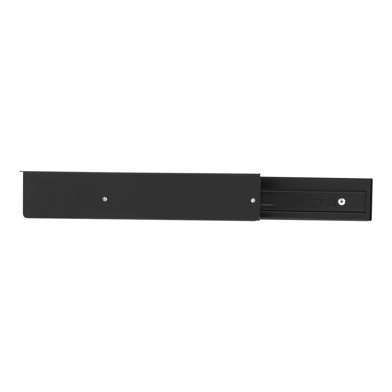 Under Desk Mounted Sliding Pull-Out Drawer Storage Organizer, Black