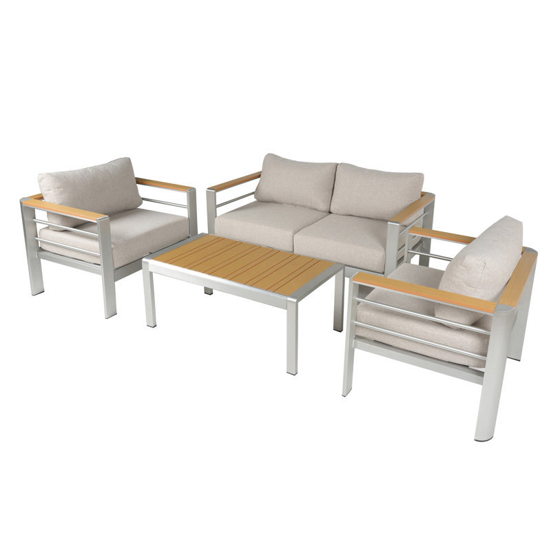 Bugarin Outdoor Aluminum Conversation Set