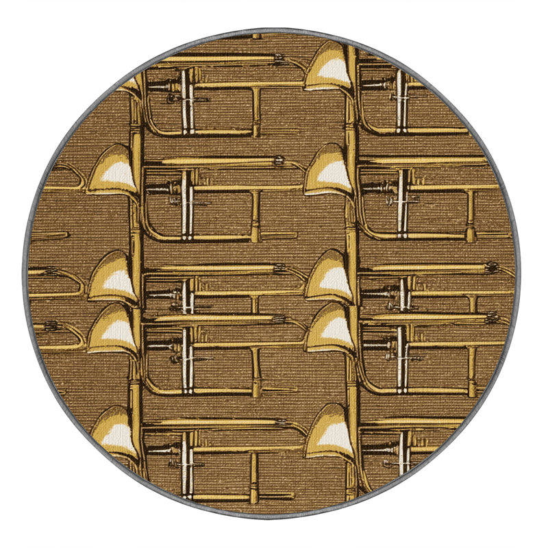  Tapis lavable trombone, Rond 4 pi