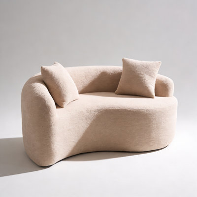 S-Curved Chenille Sectional Sofa