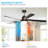 Modern Wood Ceiling Fan With Light And Remote Control,6-Speed Noiseless Reversible Dc Motor, Ceiling Fan For Kitchen Dinning Living Room