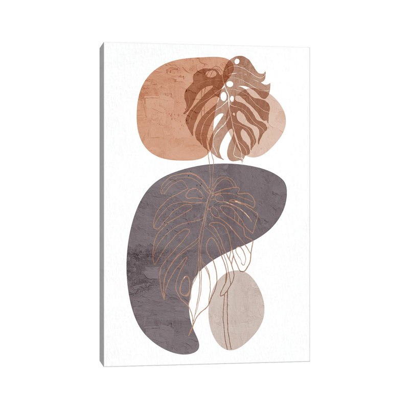 Sand Leaves II by Kimberly Allen - Wrapped Canvas Print, 20.32 cm H x 30.48 cm W