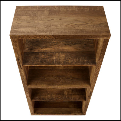 Bibliothèque réglable à 5 niveaux avec grand espace de rangement, parfaite pour le bureau moderne et l'organisation de la chambre à coucher