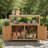 Wooden Patio Bar Table With Storage, Kitchen Island And Buffet Sideboard For Indoor & Outdoor-1581404909