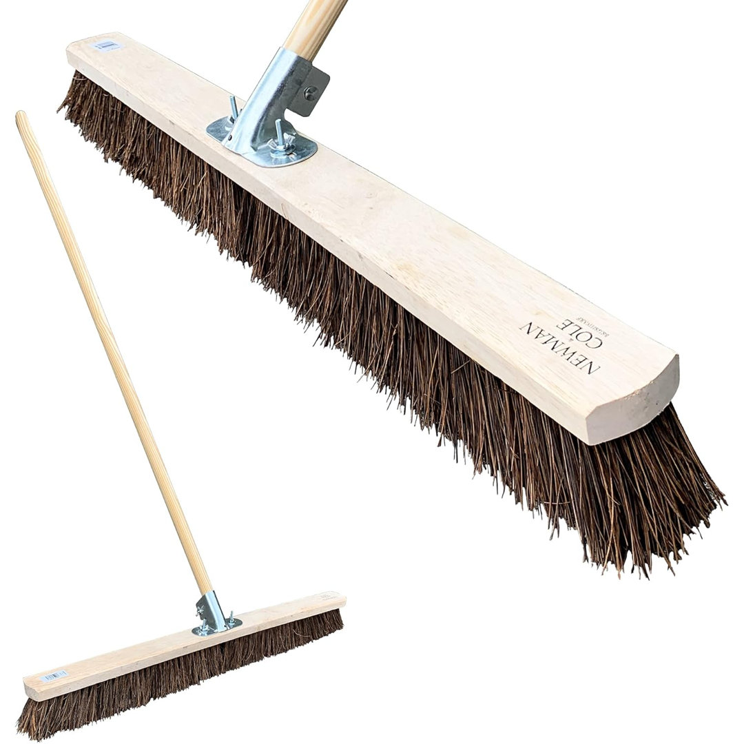 Newman and Cole 36” Wide Broom Outdoor, Extra-Large Heavy Duty Broom Sweeping Brush for Big Yards and Industrial Cleaning (36” Synthetic Poly Stiff Broom Complete with Handle)… - Image 3
