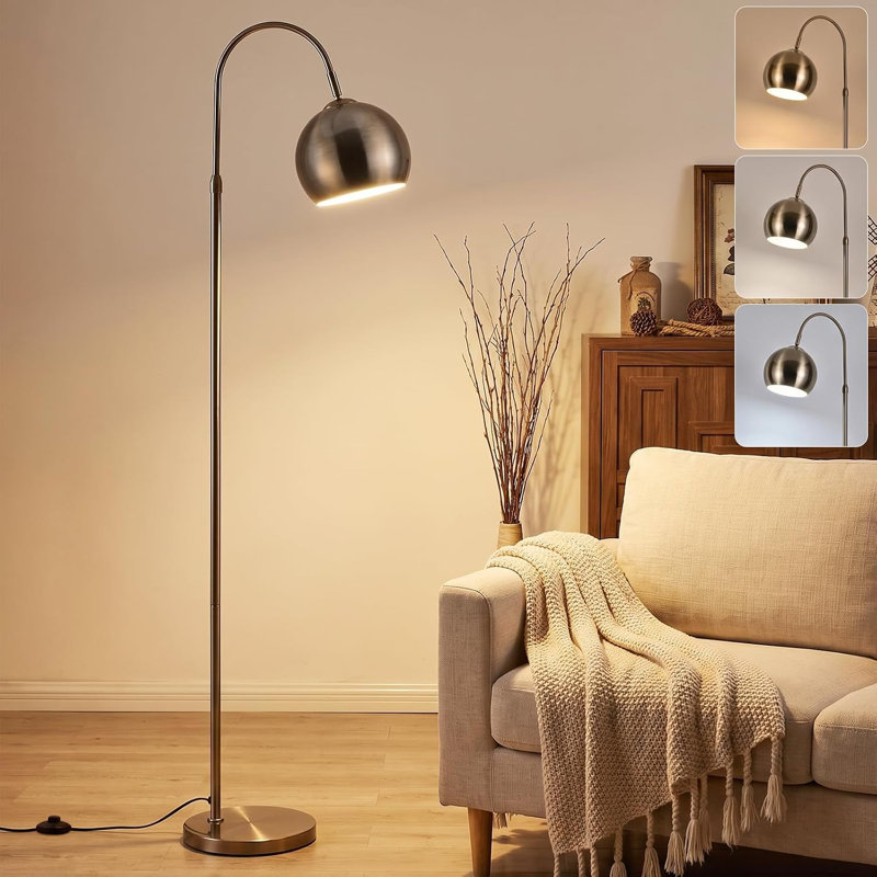 160cm Bronzed Swing Arm Floor Lamp