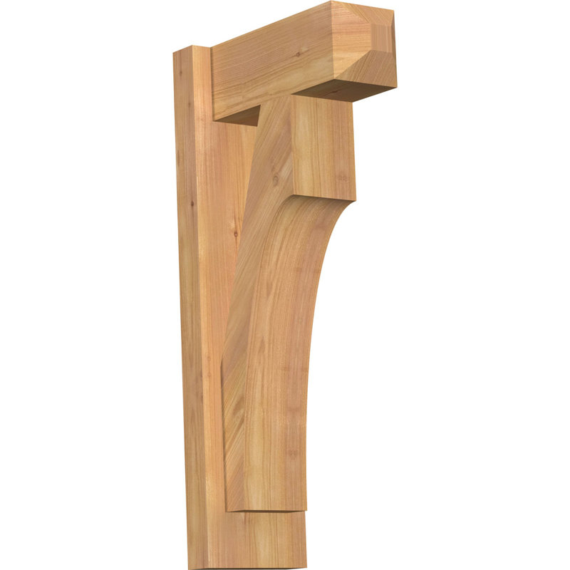 Persienne en bois rustique Westlake Craftsman, Cèdre rouge de l'Ouest l 5 1/2 po (lisse), P 12 po x H 24 po